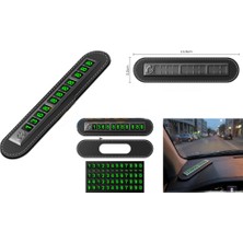 Ozka Concept Lüks Deri Tasarım Telefon Numaratörü Yeşil Fosforlu 13.5x3.2 cm Siyah