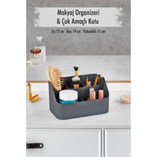 Ozka Concept Füme Makyaj Kutusu & Kozmetik Organizeri & Çok Amaçlı Kutu