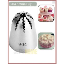 Jet's Home 904 Kapalı Yıldız Krema Duyu Cupcake, Pasta ve Cheesecake Süsleme Ucu Paslanmaz Çelik 36X27X48 mm