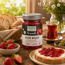 Ekoloji Market Organik Glutensiz  Şekersiz Çilek Reçeli 380 Gr.