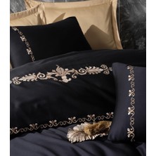 Cotton Box Brode Nakışlı Çift Kişilik Saten Nevresim Takımı Gloria Gold