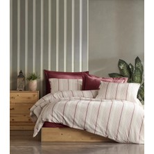 Şaheser Home Collection Iplik Boyalı Nevresim Takımı Avva Bordo
