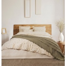 Şaheser Home Collection  Çift Kişilik Pikeli Dijital Baskılı Nevresim Takımı Marvin Haki