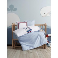 Cotton Box Punch Nakışlı Bebek Nevresim Takımı Miniyo Mavi