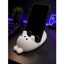 Sevimli Ayıcık Telefon Standı 3D Baskı Masaüstü Telefon Tutucu Dekoratif Telefon Standı