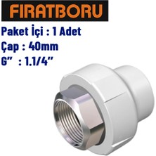 Fırat Iç Dişli Rakor (Altı Köşe) 40MM, 1.1/4'', 1 Adet, 7B61040318