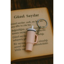 Overmax Termos Anahtarlık - Quencher Pipetli Termos Anahtarlık Çanta Charm Silver Zincir Anahtarlık