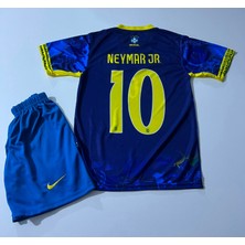 Taner Spor Brezilya Neymar Jr Özel Konsept Çocuk Forması (Mavi)J