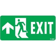 Ozka Concept Exit Yukarı Sol Ok Işaretli Uyarı Levhası 17,5X25 KOD:956