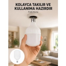 Nemere Acil Durumlara Uygun Şarjlı Torch LED Ampul 30 Watt Yeni Nesil