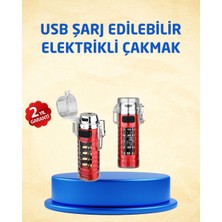 Nemere Tip C Şarjlı Dijital Ekranlı Çakmak ve El Feneri