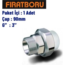 Fırat Dış Dişli Rakor (Altı Köşe) 90MM, 3'', 1 Adet, 7B63090762
