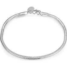 Ozka Concept Bileklik 925 Ayar Gümüş Charm Takılabilir Kadın Erkek Unisex Gümüş Yılan Hediye