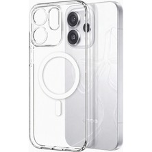 Nanospace Oppo Reno 15 F Uyumlu Sert Mika Magsafe Şeffaf Kamera Korumalı Kılf