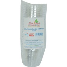 Ozka Concept Lüks Kristal Bardak Sert Plastik Çay Kahve Su Otomat Bardağı 180 ml 25 Li 1 Paket