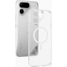 Nanospace Tecno Pova Curve 2 Uyumlu Sert Mika Magsafe Şeffaf Kamera Korumalı Kılf
