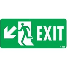 Ozka Concept Exit Sol Aşağı Uyarı Levhası 17,5X25 KOD:958