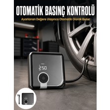Teknodayım Kompakt Tasarımlı LED Işıklı Taşınabilir Diyafram Tip Kompresör Yeni Nesil