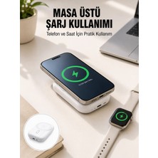 Nemere Akıllı Saat ve Telefon Uyumlu 4’ü 1 Arada Powerbank 10000 Mah Yeni Nesil