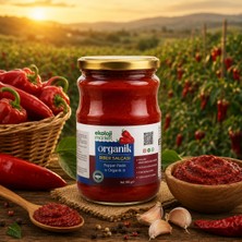 Ekoloji Market Organik Glutensiz Biber Salçası Tuzsuz 610 Gr.