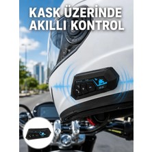 Meks Bluetooth Kask Kulaklığı Intercom 5.0 Bluetooth Android ve Ios Uyumlu Yeni Nesil