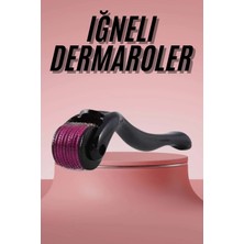 Meks Derma Roller Titanyum Uçlu 540 Iğneli 1 mm Saç Sakal Çıkarma ve Cilt Bakım Masaj Aleti