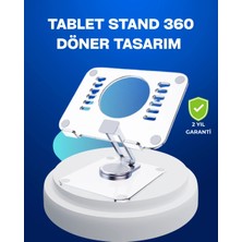 Meks Katlanabilir Tablet Standı Ayarlanabilir Kaymaz Şeffaf Tasarım