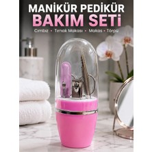 Meks Pembe Tırnak Bakım Seti Cımbız Makas Tırnak Makası ve Törpü Içeren Kit