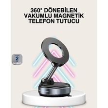 Meks Güçlü Mıknatıslı Vakumlu Araç Telefon Tutucu Alüminyum Gövde