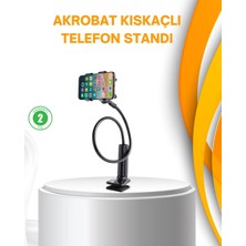 Meks Esnek Gövdeli Mandallı Masaüstü Telefon Tutucu