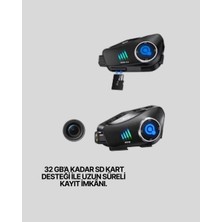 Nurton Q28 Kask Kulaklık 1080P Hd Kamera – Bluetooth 5.3 Su Geçirmez Gürültü Azaltma