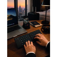 Nurton Bluetooth Katlanabilir Klavye Usb-C Şarjlı 3 Cihaz Bağlantılı Taşınabilir Klavye