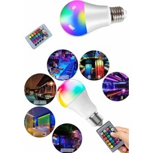 Nurton Ayarlanabilir Parlaklık Rgb LED Ampul Beyaz Lamba ve Renkli Ampul