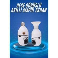 Nurton Gece Görüşlü Akıllı Dönebilen Ev Kamerası Ampül Kamera