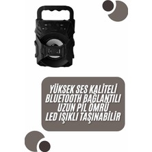 Nurton Kablosuz Bluetooth Hoparlör Ses Bombası Rgb Işıklı Taşınabilir Yüksek Ses Kaliteli
