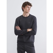 Lc Waikiki Yeni Sezon Bisiklet Yaka Baskılı Erkek Kalın Sweatshirt