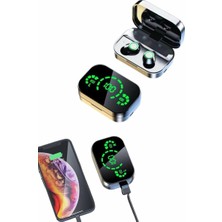 Nurton Kablosuz Bluetooth Kulaklık Çift Telefon Destekli Powerbankli Dijital Göstergeli