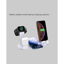 Nurton iPhone Airpods ve Akıllı Saat Uyumlu Çoklu Şarj Cihazı