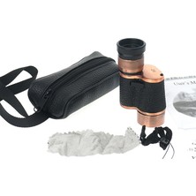 Valor 6X24  Baıgısh, Askeri Tarzi Pirinç ve Deri Kaplamalı, Deri Çantalı Monocular Dürbün Princ
