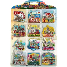 Valor Istanbul Temalı Silikon Buzdolapı Süsü Magnet 12'li Set ALK5814