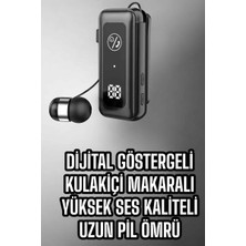 Nurton Makaralı Bluetooth Kulaklık Kulak Içi Dijital Göstergeli Yüksek Ses Kaliteli