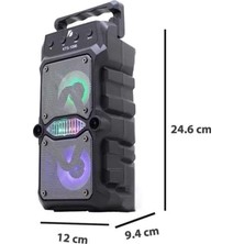Nurton Taşınabilir Kablosuz Bluetooth Hoparlör Uzun Pil Ömrü LED Işıklı