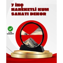 Valor Rahatlatıcı Kum Sanatı – Yuvarlak Cam Çerçeveli Hareketli Kum Resmi, Ofis ve Ev Için Etkileşimli Ma
