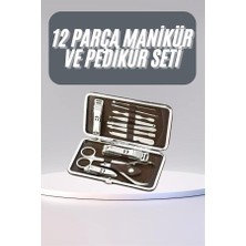 Nurton 12 Parça Manikür Pedikür Seti Tırnak Bakımı Nasır Temizleme El Ayak Bakımı
