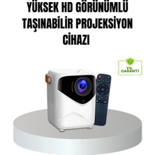 Nurton Taşınabilir 1080P Hd Akıllı Projektör – 64GB Dahili Hafıza 2gb Ram Uzaktan Kumandalı