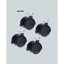 Nurton 4’lü Kilitli Tekerlek Ayak 4 cm Sessiz ve Dayanıklı