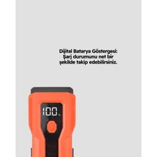 Nurton Powerbank Özellikli Bisiklet Işığı Dijital Göstergeli LED