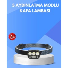 Valor 300 Lümen Sensörlü LED Kafa Lambası USB Şarjlı Sos Modlu
