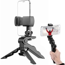 Nurton Mini Telefon Tripodu Ayarlanabilir Telefon Standı Vlog ve Fotoğraf Çekim Aparatı