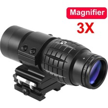 Valor Magnifier 3x Yakınlaştırmalı Dürbün - 22MM Ray Uyumlu, Katlanır Yaylı Ayaklı